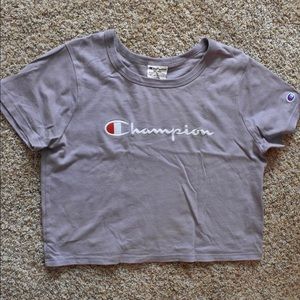 champion purple cropped tshirt, kids large(im a medium)
